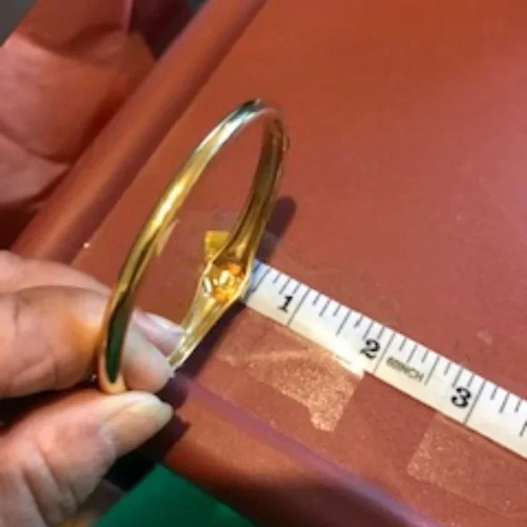 Sterling silver and enamel bangle - Picture 6 of 8